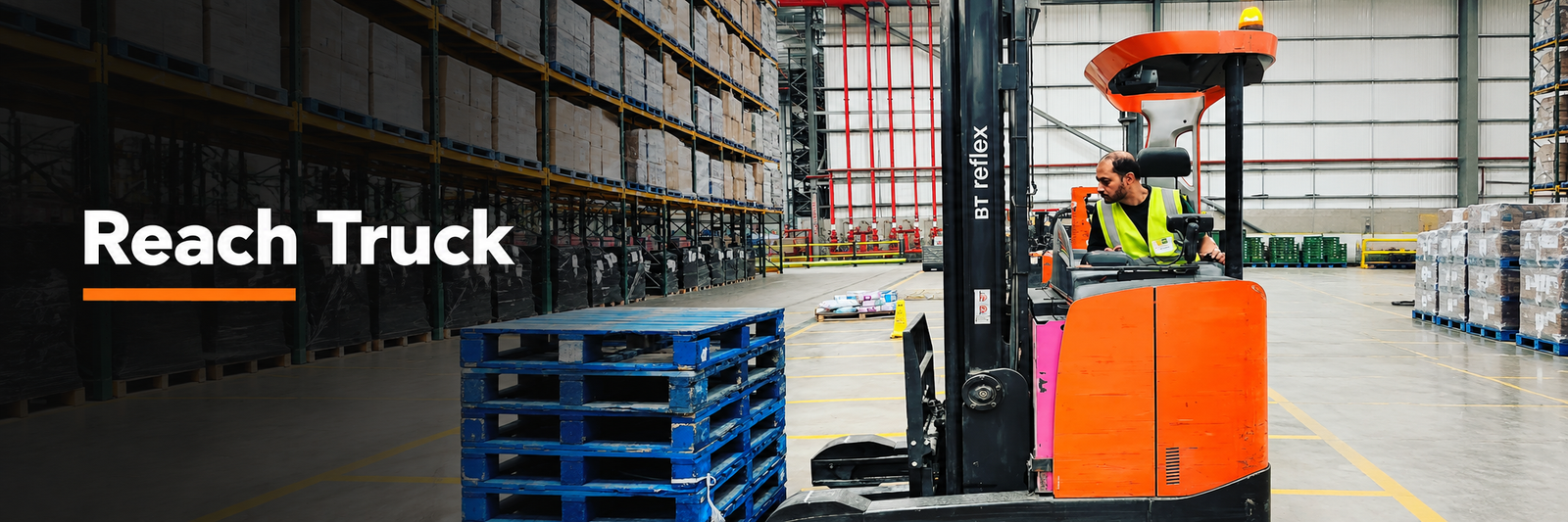Reach truck training taking place