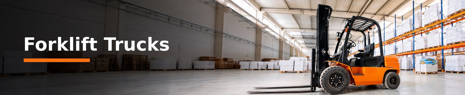 Forklift trucking training in a warehouse