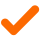 Bold Orange Check Mark