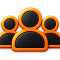 Glossy-Orange-Group-Icon