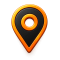 Glossy-Orange-Rimmed-Location-Pin