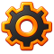 Glossy-Orange-and-Charcoal-Gear-Icon