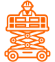 Scissor Lift Worker Icon